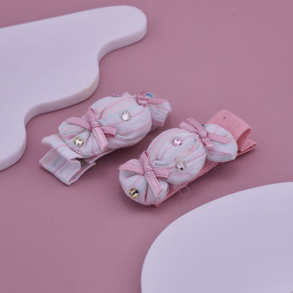 Striped Bow Baby Hair Clips