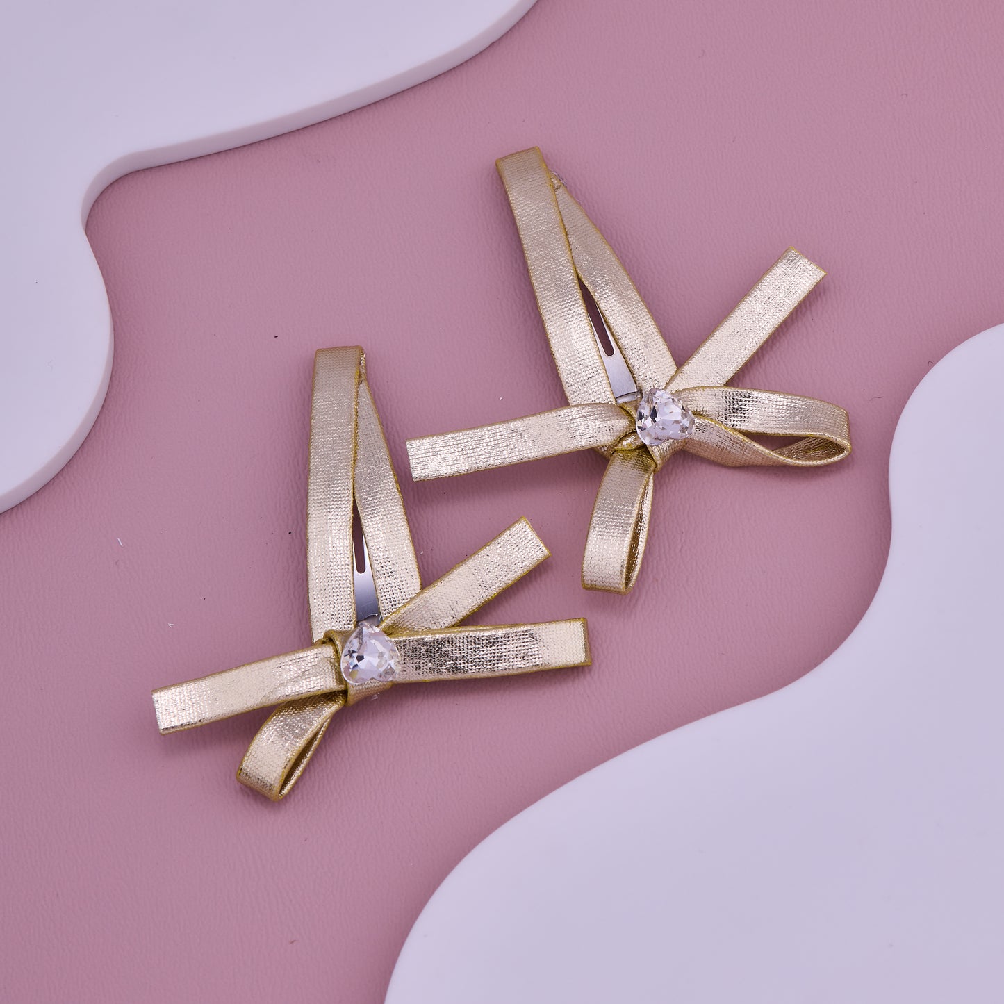 Golden Bow Baby Hair Clips