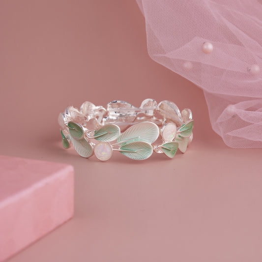 Green Leaf Meenakari Bracelet for Women