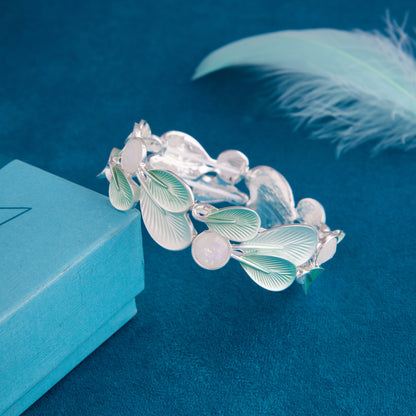Green Leaf Meenakari Bracelet for Women