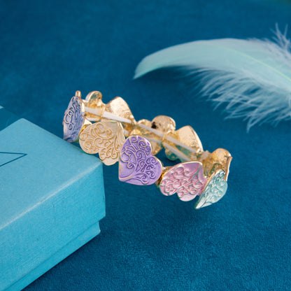 Heart-Shaped Meenakari Bracelet for Women