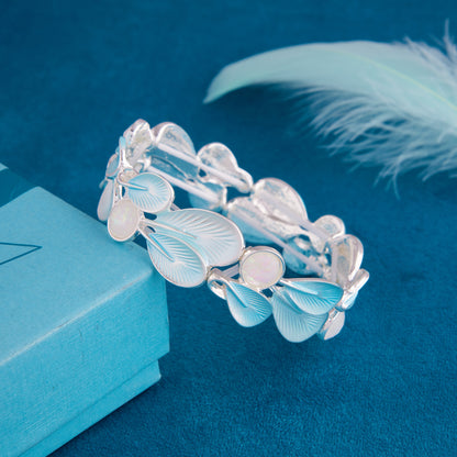 Blue Leaf Meenakari Bracelet for Women