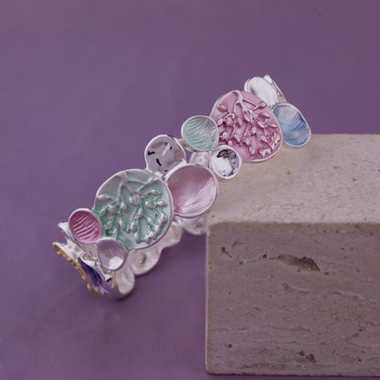 Silver-Plated Crystal & Diamond Bracelet for Women