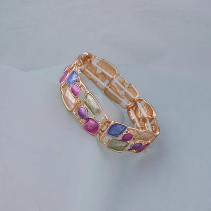 Colorful Enamel Abstract Charm Bracelet for Women