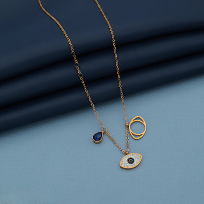 Evil Eye Charm Pendant Necklace for Women