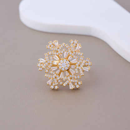 Snowflake Elegance Diamond Ring