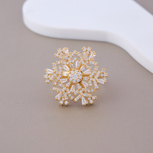 Snowflake Elegance Diamond Ring