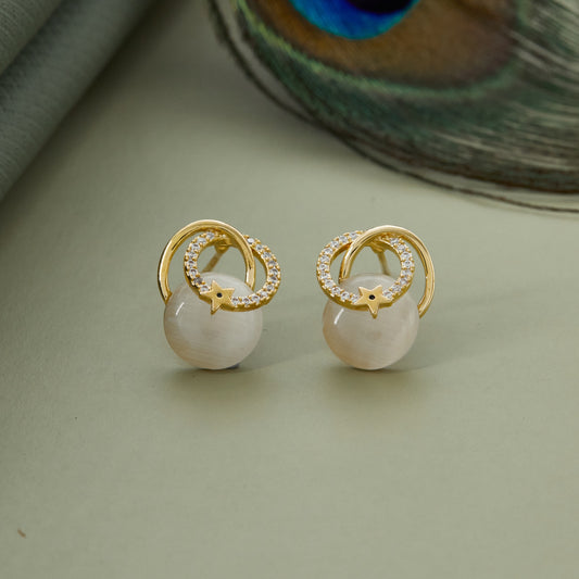 Celestial Pearl and Diamond Earrings