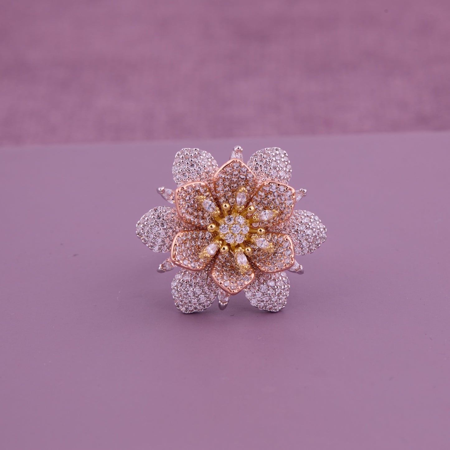 Lilac Bloom Statement Ring