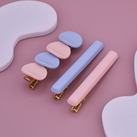 Elegant Pastel Hair Clip Set