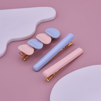 Elegant Pastel Hair Clip Set