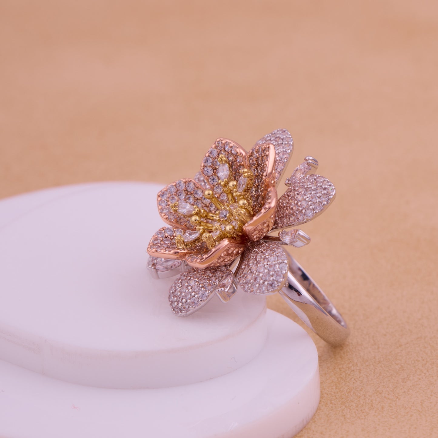 Lilac Bloom Statement Ring