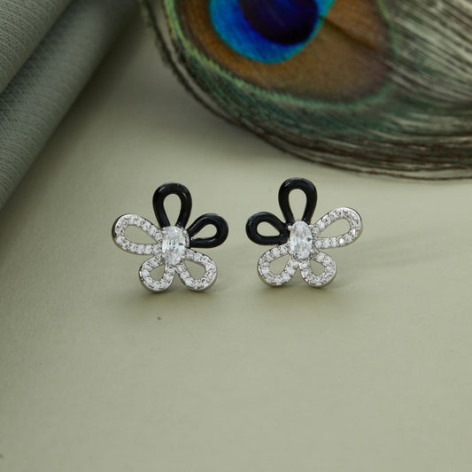 Black & White Butterfly Earrings