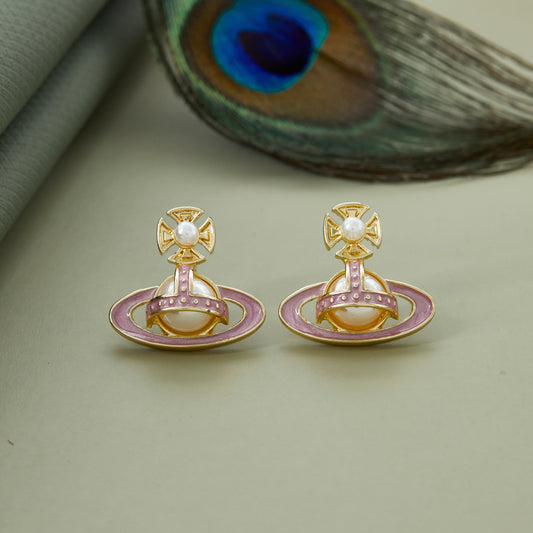 Planet Pearl Stud Earrings