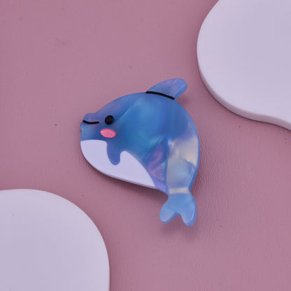 Blue Dolphin Hair Clip