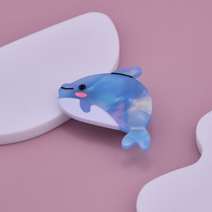 Blue Dolphin Hair Clip