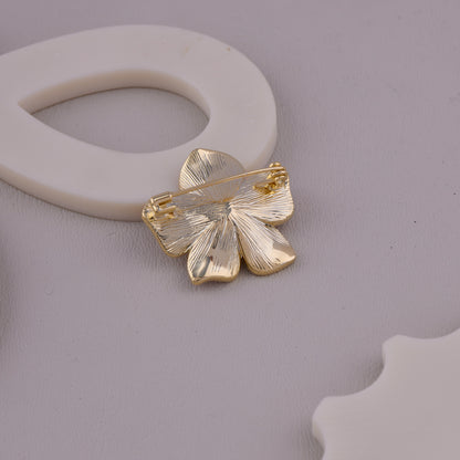 Pink & White Pearl Flower Brooch