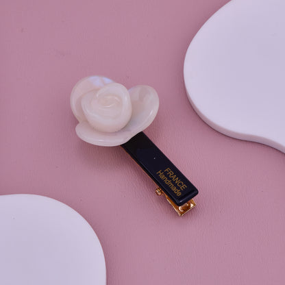 Elegant Pearl Rose Hair Clip