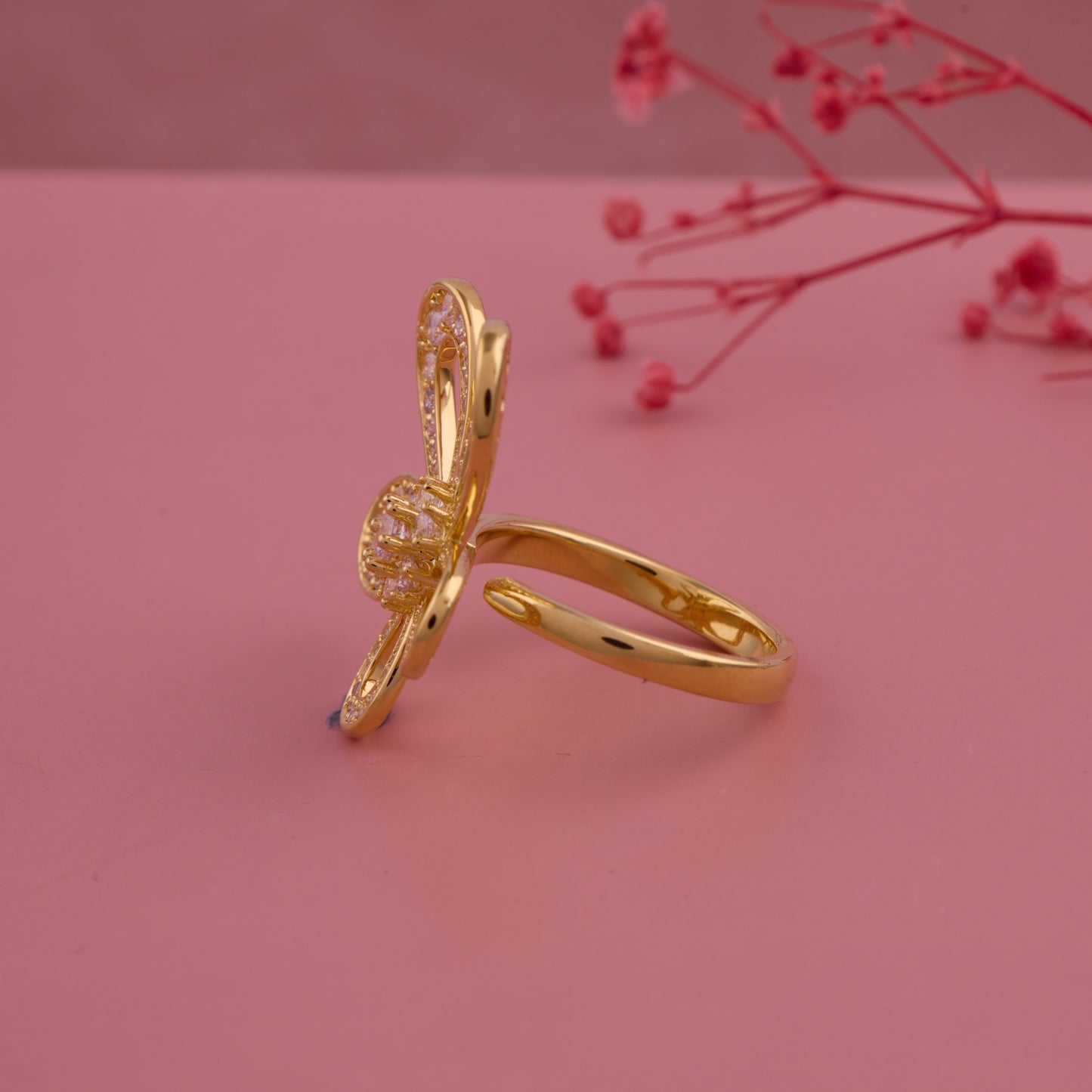 Golden Blossom Diamond Ring