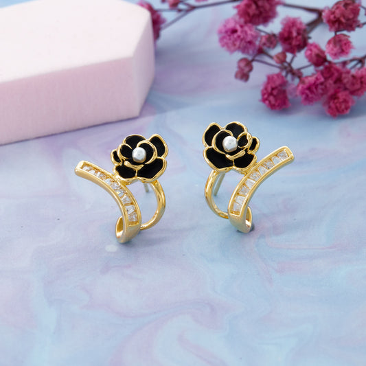Floral Elegance Gemstone Earrings
