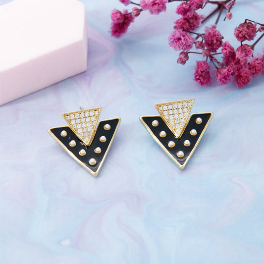Elegant Earrings with Floral Charm