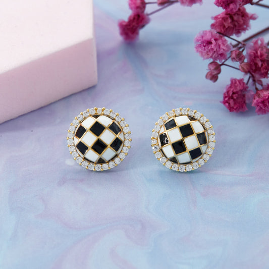 Diamond-Adorned Elegant Earrings