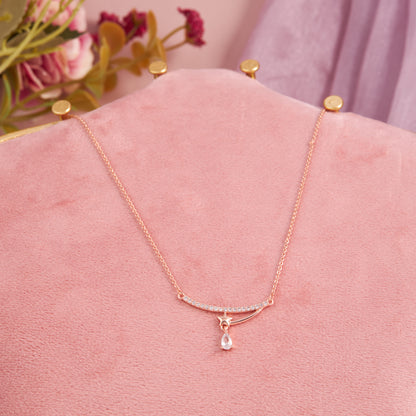 Elegant Rose Gold Pendant with Floral Accents