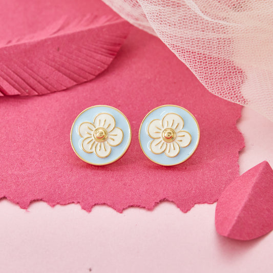 Floral Enamel Earrings