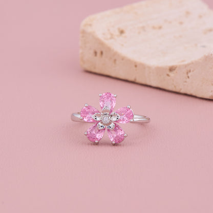 Pink Petal Flower Ring