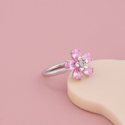 Pink Petal Flower Ring