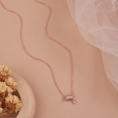 Floral Elegance Rose Gold Necklace