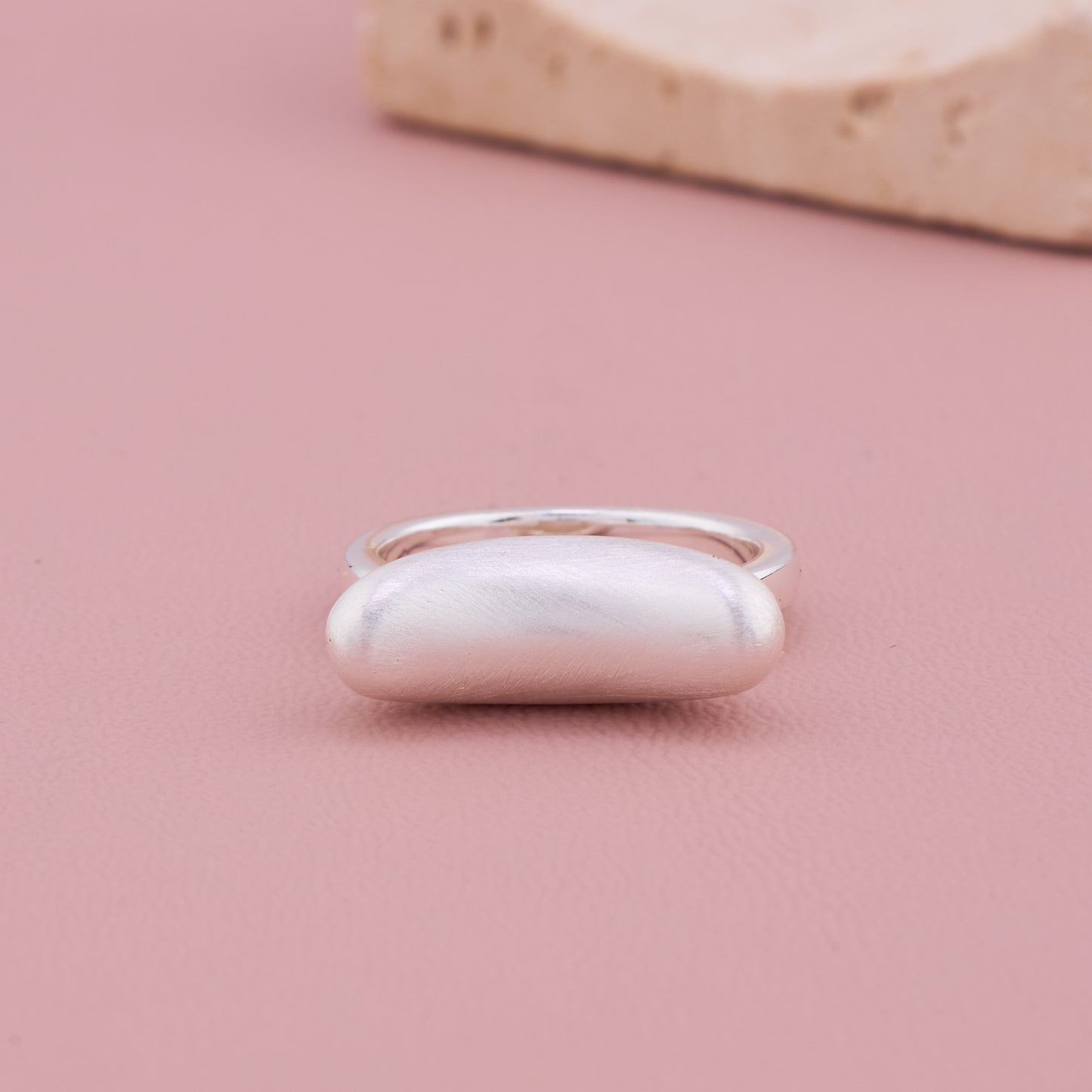 Matte Dome Silver Ring