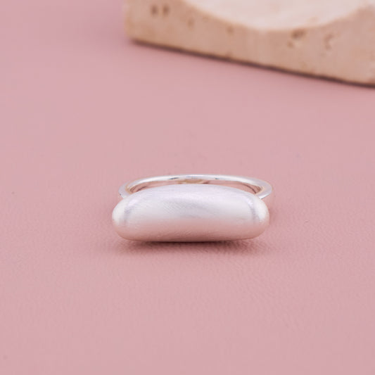 Matte Dome Silver Ring