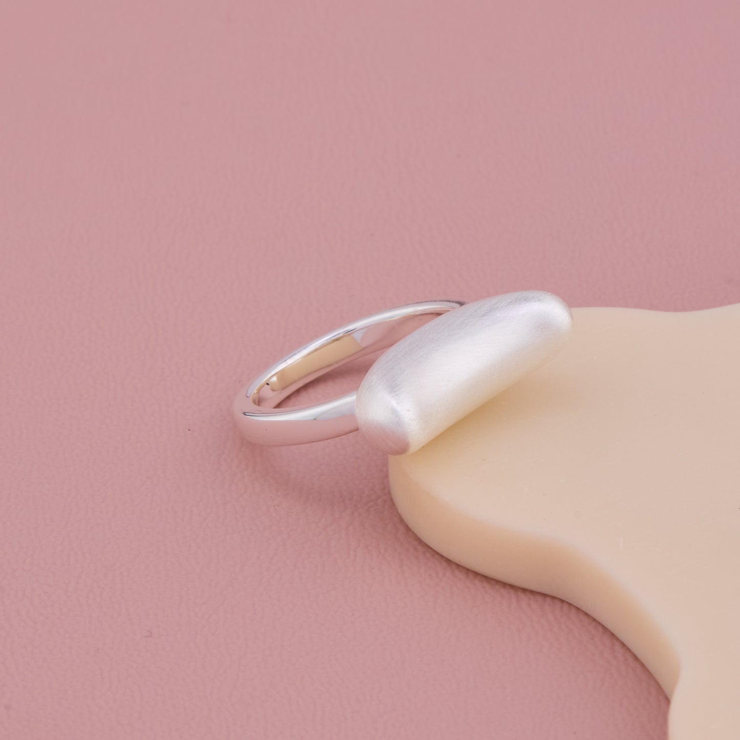 Matte Dome Silver Ring