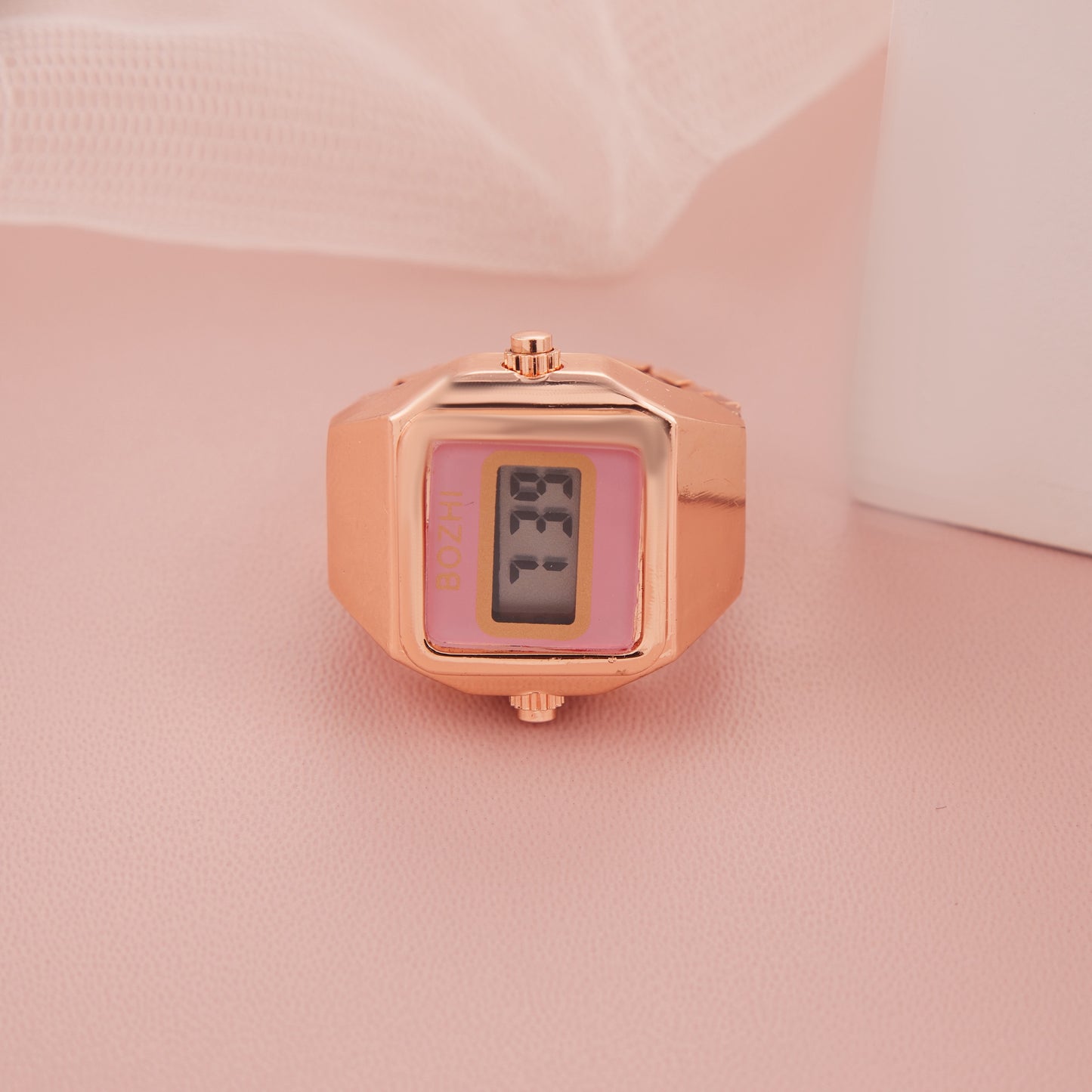 Rose Gold & Pink Digital Ring Watch for Women – GC Premium Jewellery