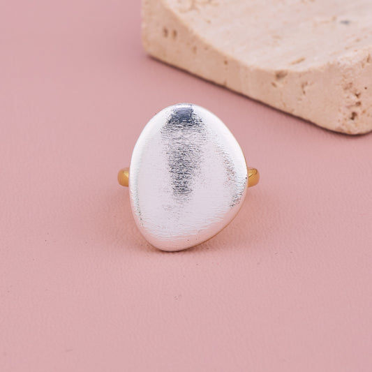 Textured Oval Statement Ring