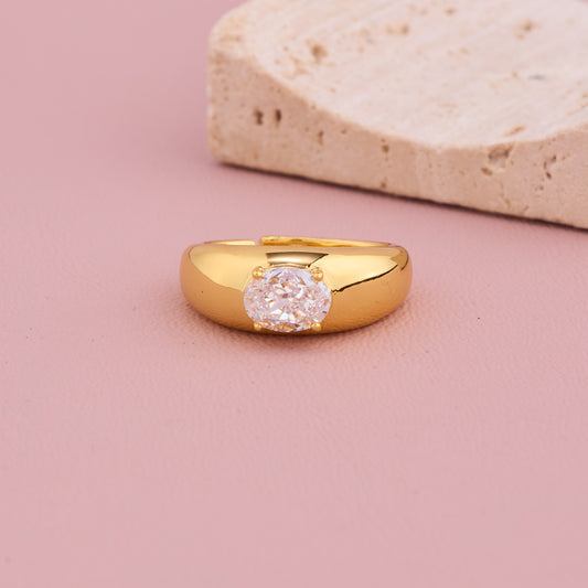 Classic Solitaire Gold Ring