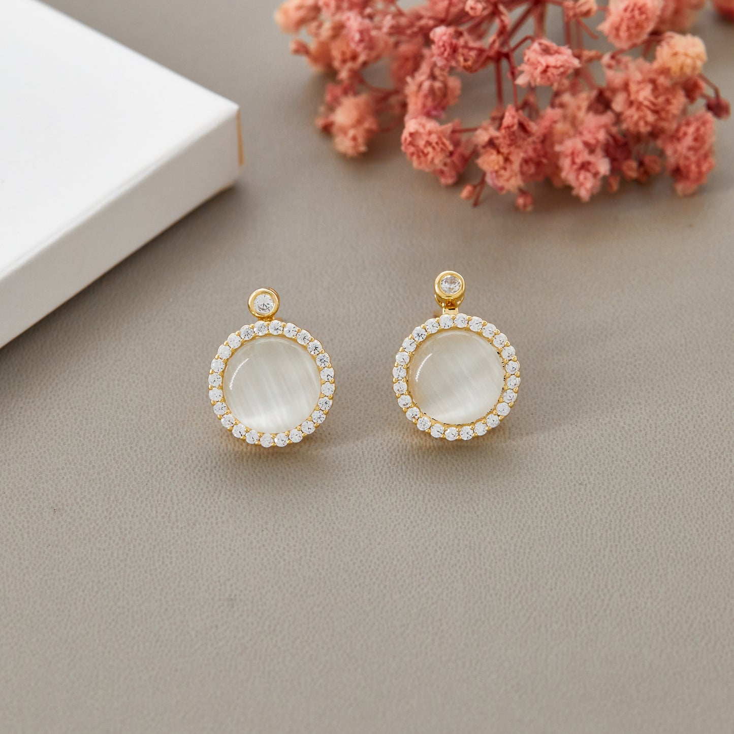 Diamond & Floral Sophisticated Earrings