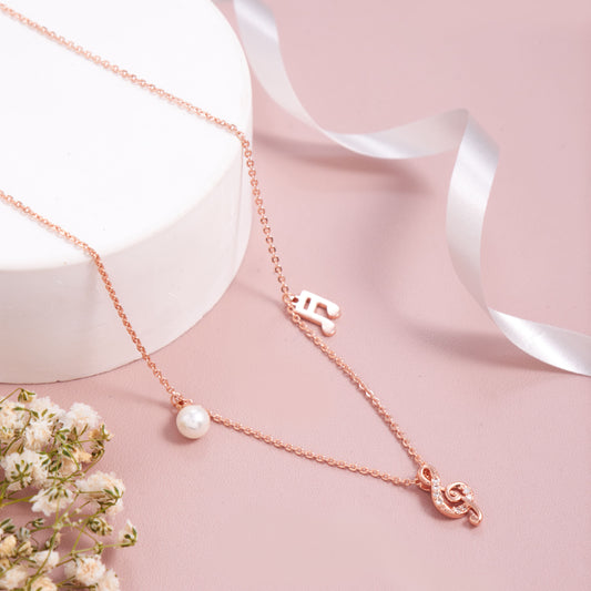 Melody-Inspired Pearl & Charm Necklace