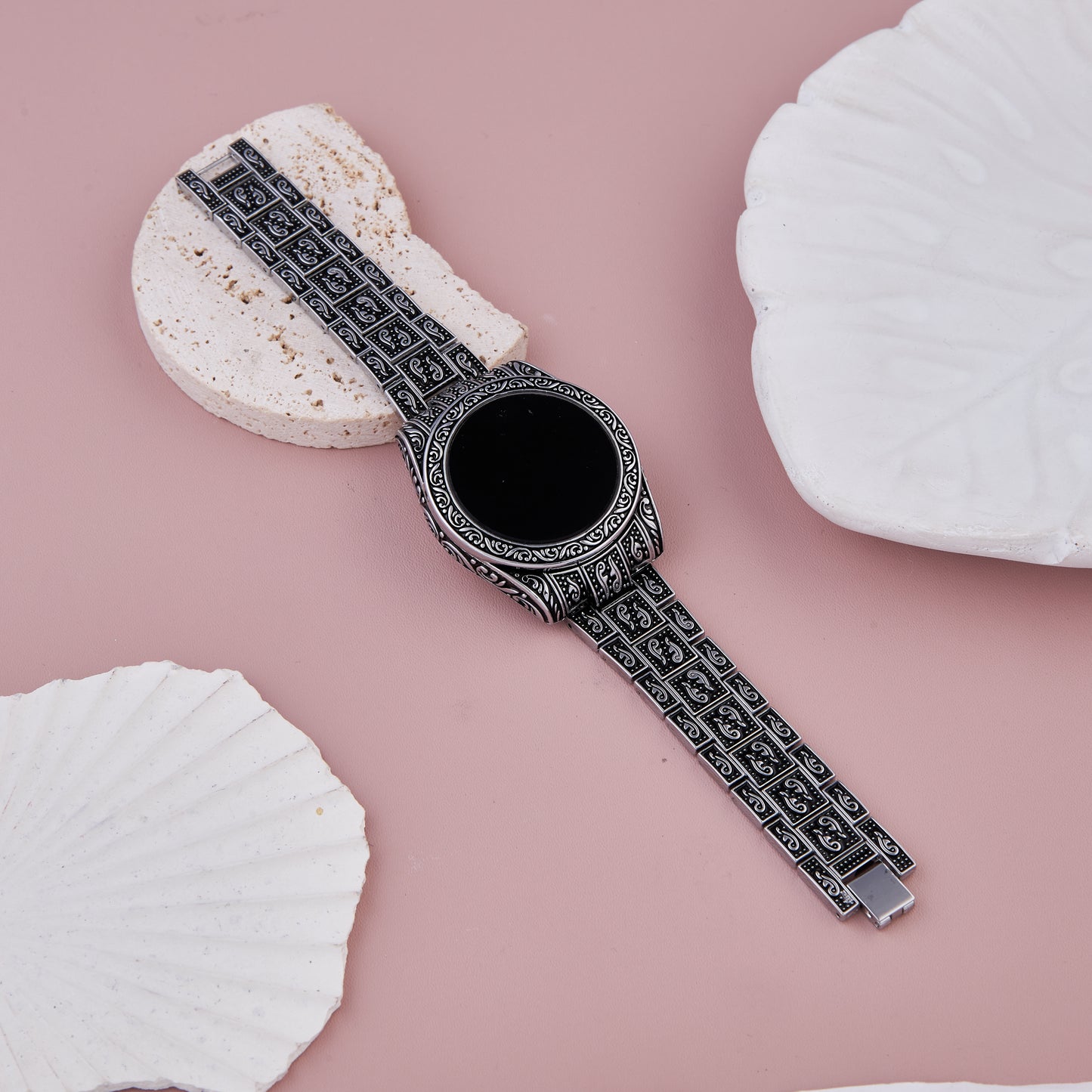 Antique Silver Digital Ethnic Watch