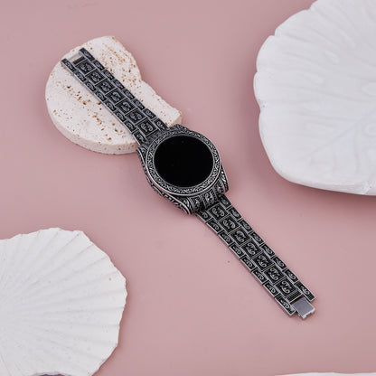 Antique Silver Digital Ethnic Watch