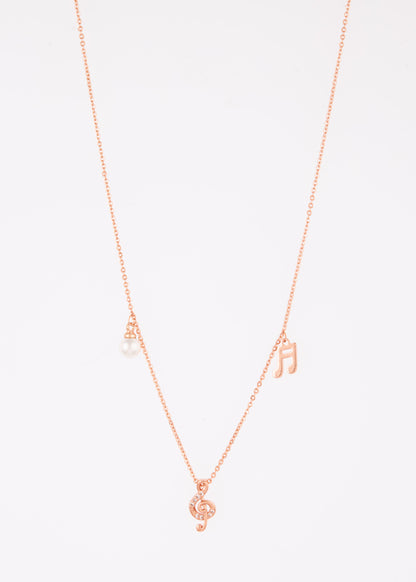 Melody-Inspired Pearl & Charm Necklace