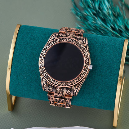 Antique Copper Digital Ethnic Watch