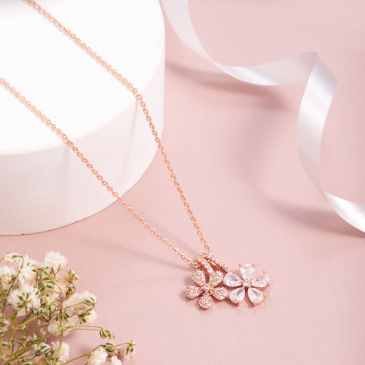 Blossom Charm Floral Pendant Necklace