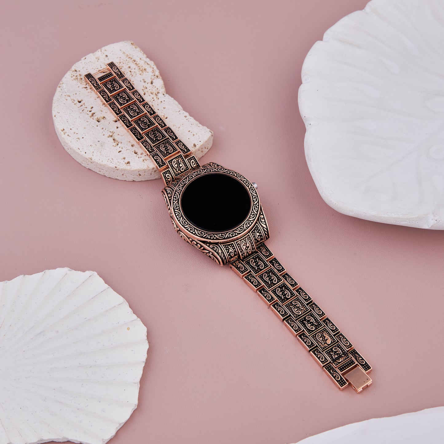 Antique Copper Digital Ethnic Watch