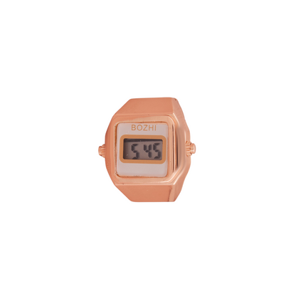 Rose Gold Digital Ring Watch with White Dial for Women – GC Premium Jewellery
