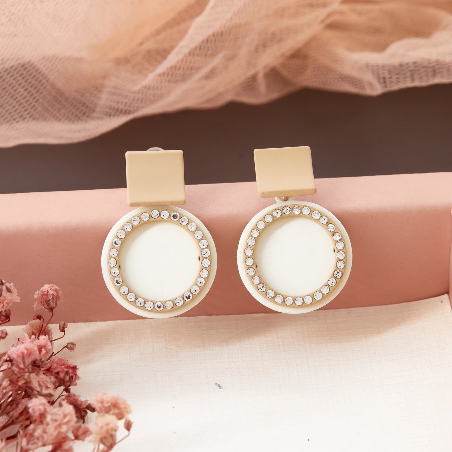 Ivory Wedding Earrings with Timeless Elegance