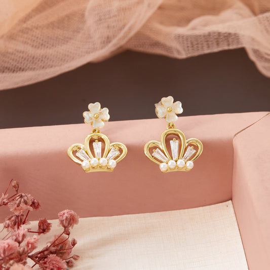 Ivory Floral Wedding Earrings