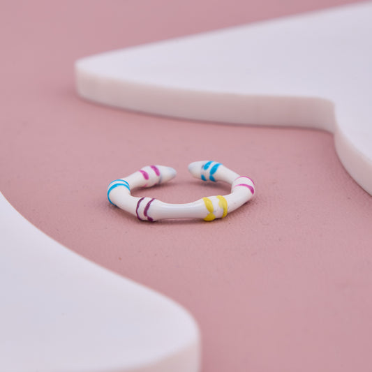 Colorful Enamel Adjustable Ring