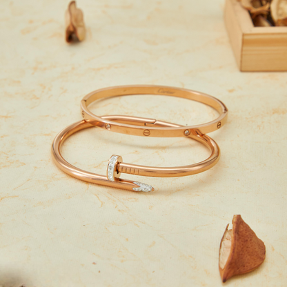 Rose Gold Bracelets Combo for Women Daily & Party Wear Set of 2